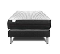 Ensemble Matelas Sommier 90x190 cm - Sommier Noir (déjà monté) - Vitalspring Noir