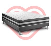 Ensemble VITALSPRING ZEN 200 x 200 cm sommier Kit gris