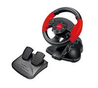 Ensemble volant et pédales - Esperanza - Filaire - Compatible PS2, PS3, PC - Rouge