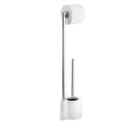 Ensemble WC sur pied - Avola - Chrome et plastique blanc WENKO