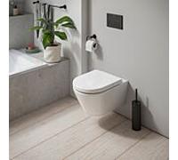 Pack WC suspendu Duravit D-Code 49030900B2 sans bride, avec abattant, fermeture amortie, blanc brillant