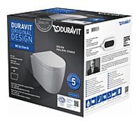 Duravit WC suspendu ME by Starck 453009AAA1 Compact 48 cm sans bride abattant frein de chute blanc
