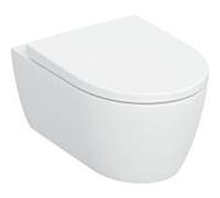 Geberit iCon Set WC suspendu rinçage profond, design céramique fermé, TurboFlush, siège de WC inclus, 503.046.JT.1, Couleur: Blanc mat