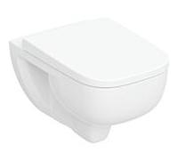 Geberit Ensemble WC suspendu Renova Plan TurboFlush chasse d'eau basse avec siège Blanc KeraTect