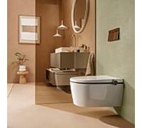hansgrohe LavaPura Element S WC lavant suspendu avec AquaHelix Flush, avec abattant WC, 63021450,