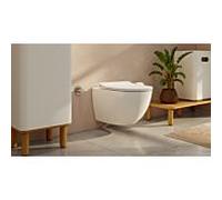 Ensemble WC suspendu VitrA Aquacare Sento, à chasse d'eau profonde, référence 7748B003-6202, avec fonction bidet, blanc brillant