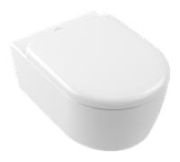 Ensemble WC Villeroy et Boch Skyla 5656CLRW, 370 x 530 x 315 mm, suspendu, avec TwistFlush, Stone White CeramicPlus