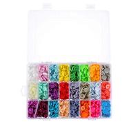 Ensembles 360 Boutons-pression en Résine Étoile Colorés | Boîte de Rangement Compartimentée, Quatre Pièces par Fermeture, Ouverture Rapide, pour Débutants, Enseignants, Costumes