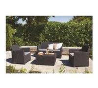 Ensembles canapes. fauteuils et tables de jardin allibert resine tressee 3 pieces Gris G