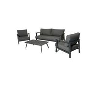 Ensembles canapes. fauteuils et tables de jardin aluminium 5 pieces