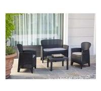 Ensembles canapes. fauteuils et tables de jardin GENERIQUE 2 personnes gris 6 pieces 57 x 59 x 85.5 cm rotin