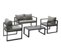 Ensembles canapes. fauteuils et tables de jardin ibiza gris aluminium 4 pieces 120 x 66 x 63 cm 4 personnes Gris G