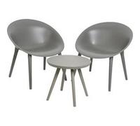 Ensembles canapes. fauteuils et tables de jardin jardideco polypropylene 3 pieces 2 personnes 50 x 50 cm gris gris G
