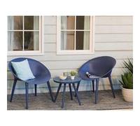 Ensembles canapes. fauteuils et tables de jardin jardideco polypropylene bleu 3 pieces 50 x 50 cm 2 personnes bleu G
