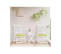 vidaXL Coussins de Chaise de Jardin Lot de 2, Coussin de Siège de Salon, Coussin de Meuble de Terrasse, Coussin d’Assise Extérieur, Vert Vif 50x50x4 cm
