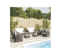 Vidaxl Salon De Jardin 8 Pcs Avec Coussins Résine Tressée Noir Noir