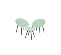 Salon De Jardin En Plastique Marbella Vert - Jardideco Vert