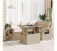 Ensembles canapés, fauteuils et tables de jardin resine tressee beige 5 pieces x 62 x 69 4 personnes