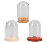 Ensembles Cloche en Verre pour Micro-Paysage, Dôme Plateau | Vitrine Décorative Réutilisable, Adaptée au Bureau Plantes de Mousse Fraîche, Facile à Ranger