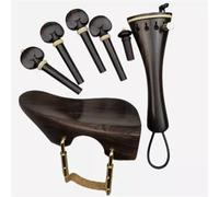 Ensembles D'accessoires Pour Violon Accessoires Pour Violon En Ébène De Couleur Naturelle Chevilles Repose Menton Cordier Support Réglage Fin(3)