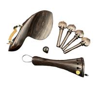 Ensembles D'accessoires Pour Violon Accessoires Pour Violon En Ébène De Couleur Naturelle Chevilles Repose Menton Cordier Support Réglage Fin(9)