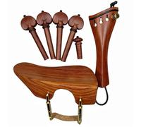 Ensembles D'accessoires Pour Violon Forme Violon Accessoires Pièces Raccords Kits Ensemble Chevilles Cordier Embout Mentonnière Avec Pince Support Vis(Rosewood 1)