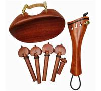 Ensembles D'accessoires Pour Violon Forme Violon Accessoires Pièces Raccords Kits Ensemble Chevilles Cordier Embout Mentonnière Avec Pince Support Vis(Rosewood 2)