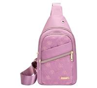 Ensembles De Bagages 2 Pièces Petit sac à bandoulière de randonnée, Bakpack avec trou pour écouteurs, bandoulière, sac corporel pour Cordon Enfant (Pink, A)