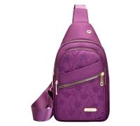 Ensembles De Bagages 2 Pièces Petit sac à bandoulière de randonnée, Bakpack avec trou pour écouteurs, bandoulière, sac corporel pour Cordon Enfant (Purple, A)