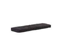 Coussin vidaXL Coussin de plancher de palette Coton 120x40x7 cm Noir