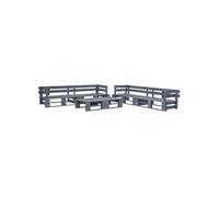 Ensembles de bancs. canapes et tables de jardin vidaxl 6 pieces bois gris 66 x 60 x 55 cm 6 personnes gris G