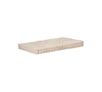 Vidaxl Coussin De Plancher De Palette Coton 120x80x10 Cm Beige