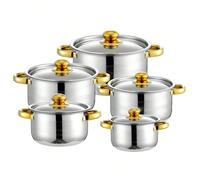 Ensembles de batterie de cuisine Caractéristiques:Améliorez votre expérience culinaire : notre ensemble de 10 ustensiles de cuisine comprend 5 casseroles et 5 couvercles, parfaits pour tous vos besoin
