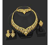 Ensembles De Bijoux De Mariée Indienne Mariage Dubai Collier en Or Bijoux Africains Éthiopiens Pakistanais pour Les Femmes Ensemble Cadeau De Demoiselle d'honneur