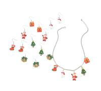 Ensembles de boucles d ' oreilles collier de Noël arbre / père Noël / bonhomme de neige / cloches boucles d ' oreilles pendantes colliers de festival pour les femmes et illuminer et définir un arbre