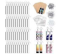 Ensembles de boucles d'oreilles à transfert thermique avec crochets de boucles d'oreilles, bouchons d'oreille, anneaux ouverts, papier kraft, sublimation, boucles d'oreilles vierges produits