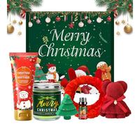 Ensembles de cadeaux de Noël pour femmes, coffrets cadeaux pour Noël, bombes de bain, lotion pour le corps, bougies parfumées Noël, huile de Noël, serviette à main en forme d'ours, bandeau en bois de