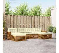 vidaXL Ensemble de canapés 6 pcs – canapé d'extérieur bois d'acacia massif