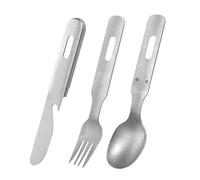 Ensembles de Coutellerie pour Cuisine - Ustensile De Cuisine Moderne | Service De Table En Acier Inoxydable Argenté - pour Plein Air Voyage Déjeuner Randonnée avec Sac à Dos Pique-nique Dîner Camping