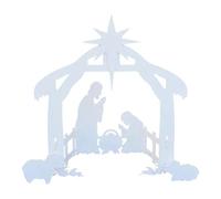 Ensembles de crèche de Noël pour l'extérieur, décoration de cour Sainte Famille de Noël, scène de crèche pour cour et pelouse, 75 x 70 x 40 cm