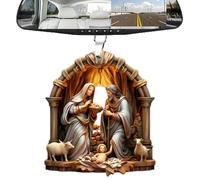 Ensembles de crèche pour intérieur | Nativit avec lumières LED | Scène de nativité à l'intérieur avec mangeoire, ensembles de nativité et figurines Nativité histoire | Décorations de Noël d'intérieur