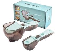 Ensembles de Cuillères Doseuses,Tasses et Cuillères à Mesurer Réglable,2 Pièces