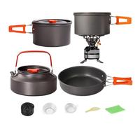 Ensembles de cuisinede camping - pot de randonnée léger, kit de désordre tout-en-un | Design de nidification compacte sécurisé, facile à nettoyer et à cuisiner, polyvalent pour plusieurs repas, parfa