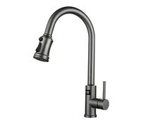 Ensembles de douche, Robinet de cuisine sans contact, robinet intelligent automatique mains libres avec pulvérisateur extractible à 3 fonctions, gris(Gray)
