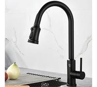 Ensembles de douche, Robinet de cuisine sans contact, robinet intelligent automatique mains libres avec pulvérisateur extractible à 3 fonctions, gris(Black)