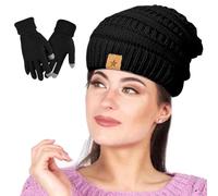 Ensembles de Gants et de Bonnet pour Femmes Set de Mitaines Tricotées