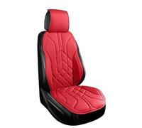 Ensembles de housses de siège Housse Siège Voiture Universelle En Cuir Perforé Quatre Saisons Tapis Selle Confortable Et Respirant Protection Des Sièges Housses de sièges(Red split seat)