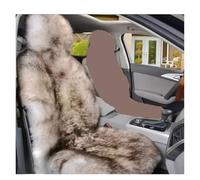 Ensembles de housses de siège Housse Siège Voiture Universelle En Fausse Fourrure, Chaude Et Épaisse, Pour L'hiver(1pc white brown seat)