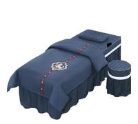 Ensembles de housses pour lits de salon de beauté Ensembles de literie for Salon beauté, draps épais, couvre-lit, taie d'oreiller, housse couette, for, 4 pièces(Blue,190x80)