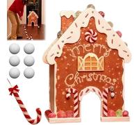 Ensembles de Jeux de Golf en Pain d'épices, Parcours de Golf de Noël, Mini-Golf avec Club de Canne en Sucre et 6 balles, Jeux de fête Amusants en Famille, pour Adultes et Enfants